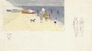 Joseph E.Southall Shore Scene,Southwold-Idea for a Painting oil on canvas